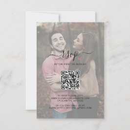 Einfache Hochzeit mit dem QR-Foto für elegantes Sk RSVP Karte
