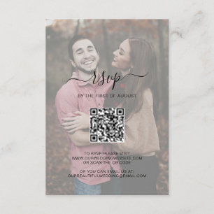 Einfache Hochzeit mit dem QR-Foto für elegantes Sk RSVP Karte