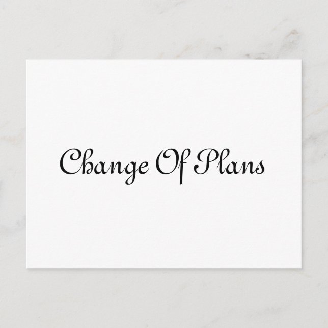 Einfache Hochzeit mit eleganten Skripten Ankündigungspostkarte (Vorderseite)