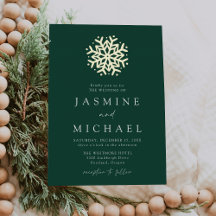 Einfache Hochzeit mit Green und Gold Snowflake