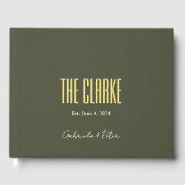 Einfache Hochzeit mit Minimalistischem Olivenöl Gästebuch