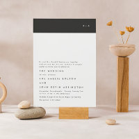 Einfache Hochzeit mit modernen Schwarzen Streifen