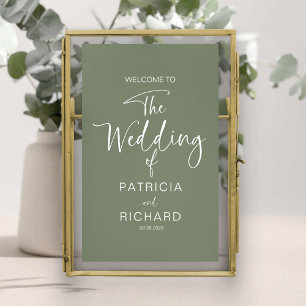 Einfache Hochzeit mit moderner Kalligrafie Poster