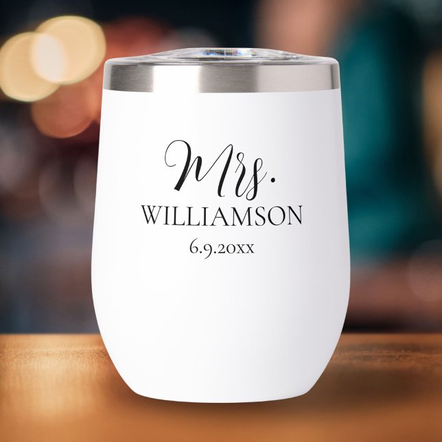 Einfache Hochzeit Mr. Mrs. Names Date Custom (Von Creator hochgeladen)