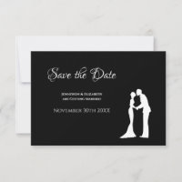 Einfache Hochzeit Rett Datum Schwarz-weiße Brautst