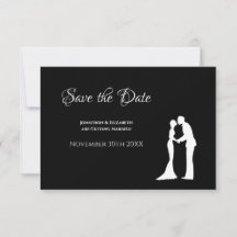 Einfache Hochzeit Rett Datum Schwarz-weiße Brautst