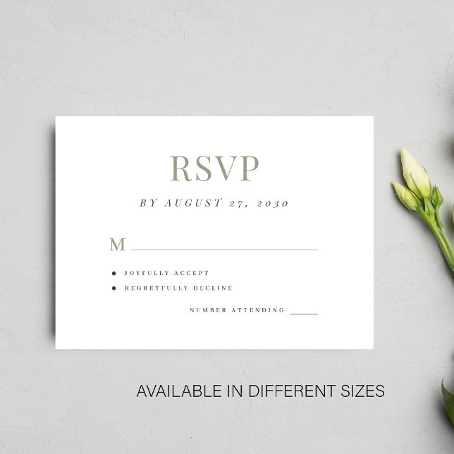 Einfache Hochzeit Rsvp elegante Hochzeitskarte Begleitkarte (Von Creator hochgeladen)