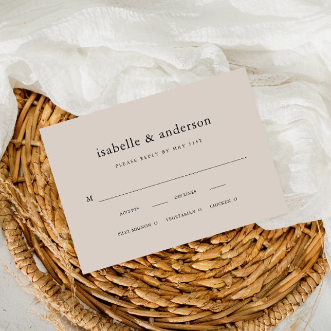 Einfache Hochzeit RSVP Karte (Von Creator hochgeladen)