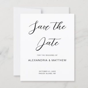 Einfache Hochzeit Save-the-Date-Einladung