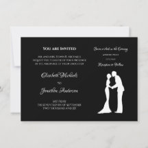 Einfache Hochzeit Schwarz/Weiß Braut und Bräuche