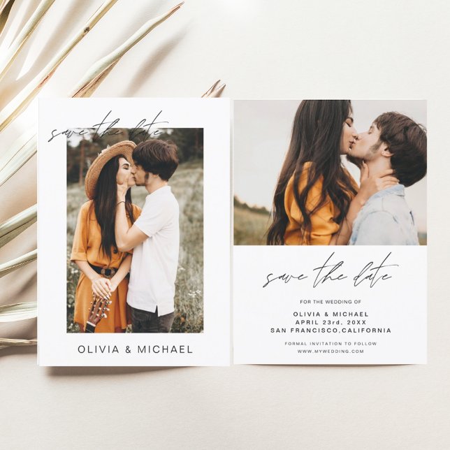 Einfache Hochzeit Speichern Sie das Date-Foto Mini Save The Date (Von Creator hochgeladen)