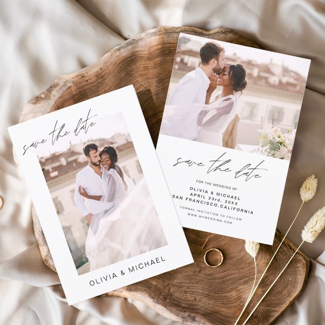 Einfache Hochzeit Speichern Sie das Date-Foto Mini Save The Date (Von Creator hochgeladen)