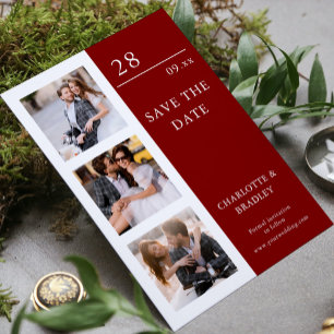 Einfache Hochzeit Speichern Sie das Foto Datum Save The Date