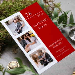 Einfache Hochzeit Speichern Sie das Foto Datum Save The Date