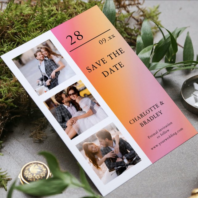 Einfache Hochzeit Speichern Sie das Foto Datum Save The Date (Von Creator hochgeladen)