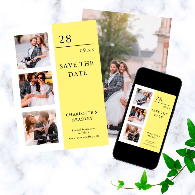 Einfache Hochzeit Speichern Sie das Foto Datum Save The Date (Von Creator hochgeladen)