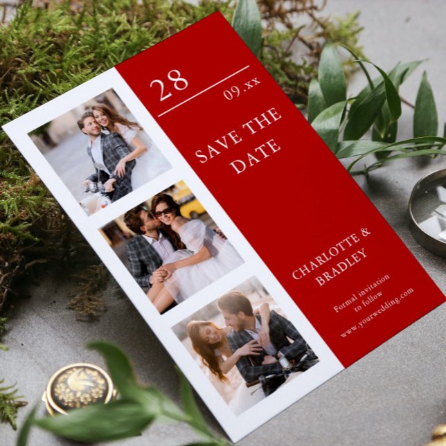 Einfache Hochzeit Speichern Sie das Foto Datum Save The Date (Von Creator hochgeladen)