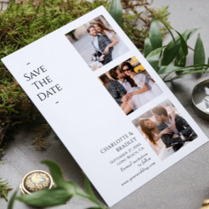 Einfache Hochzeit Speichern Sie das Foto Datum Save The Date