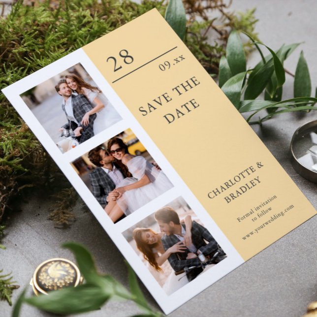 Einfache Hochzeit Speichern Sie das Foto Datum Save The Date (Von Creator hochgeladen)