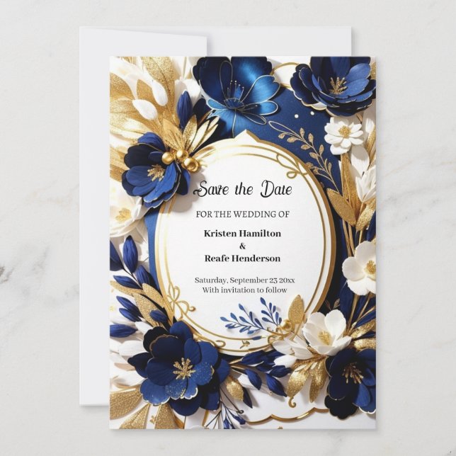 Einfache Hochzeit Speichern Sie die Datumskarte Save The Date (Vorderseite)
