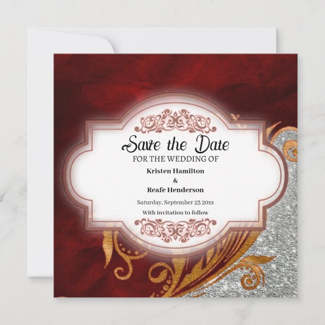 Einfache Hochzeit Speichern Sie die Datumskarte Save The Date (Vorderseite)