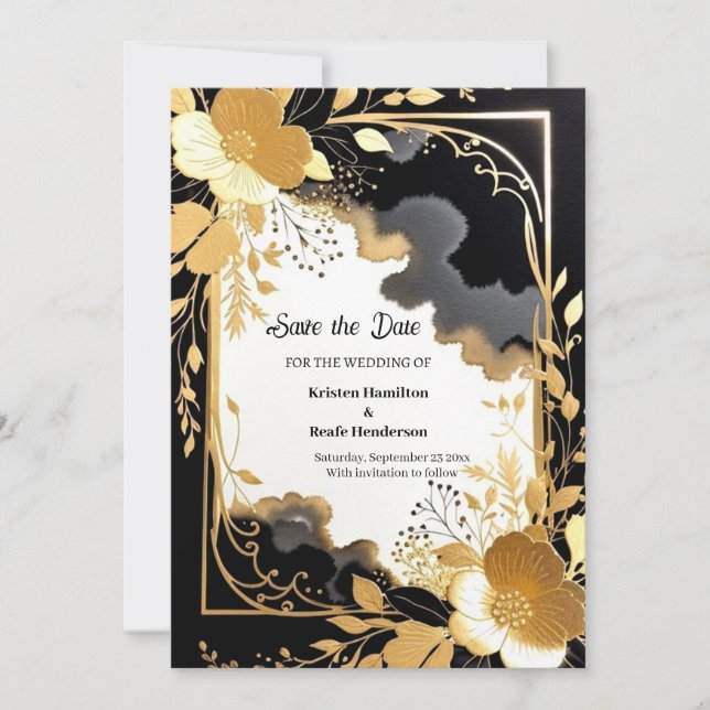 Einfache Hochzeit Speichern Sie die Datumskarte Save The Date (Vorderseite)