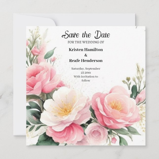 Einfache Hochzeit Speichern Sie die Datumskarte Save The Date (Vorderseite)