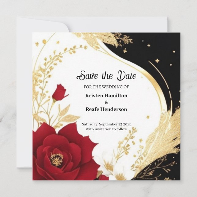 Einfache Hochzeit Speichern Sie die Datumskarte Save The Date (Vorderseite)