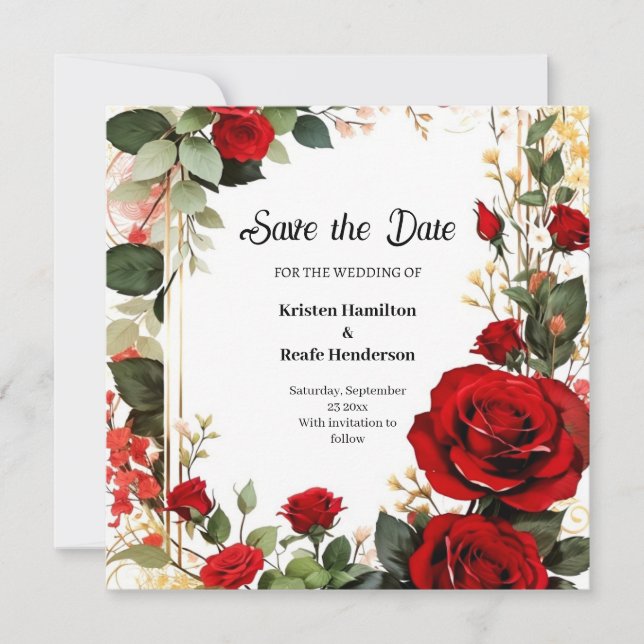 Einfache Hochzeit Speichern Sie die Datumskarte Save The Date (Vorderseite)