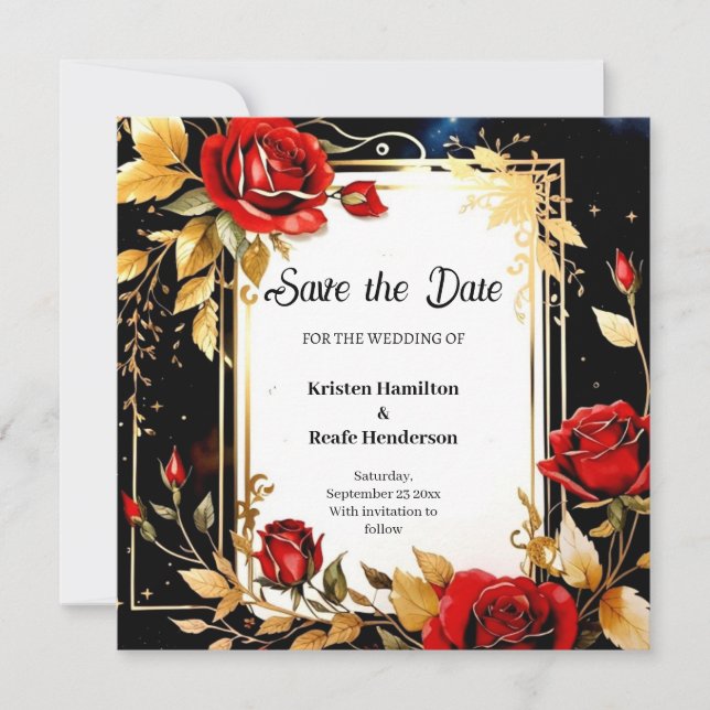 Einfache Hochzeit Speichern Sie die Datumskarte Save The Date (Vorderseite)