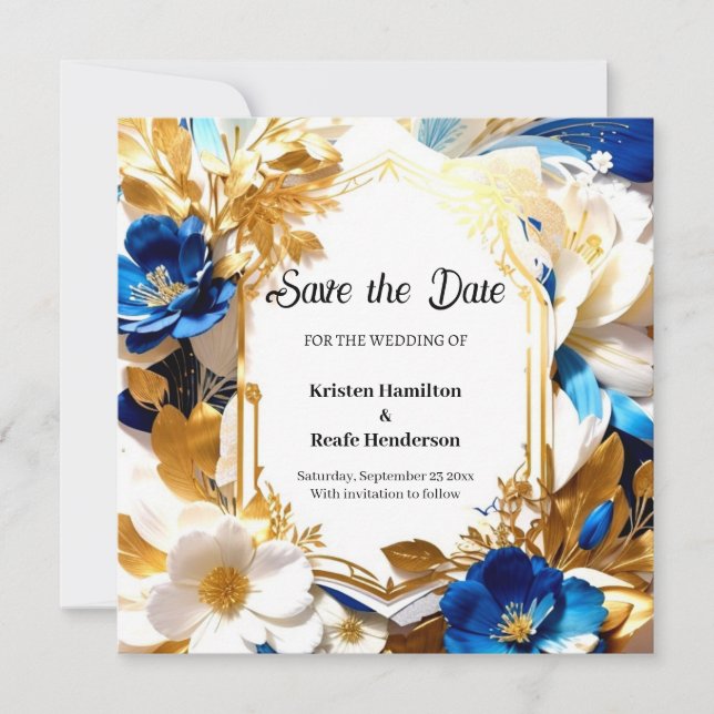 Einfache Hochzeit Speichern Sie die Datumskarte Save The Date (Vorderseite)