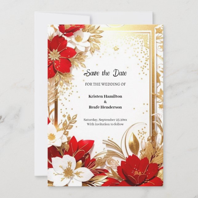 Einfache Hochzeit Speichern Sie die Datumskarte Save The Date (Vorderseite)