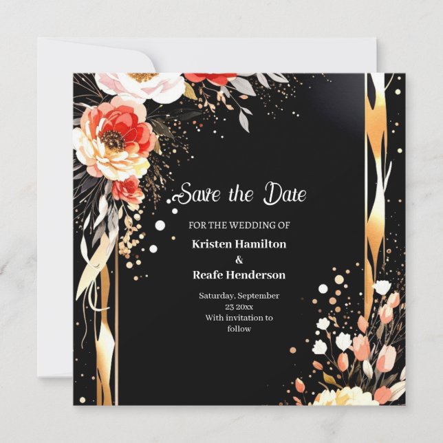 Einfache Hochzeit Speichern Sie die Datumskarte Save The Date (Vorderseite)