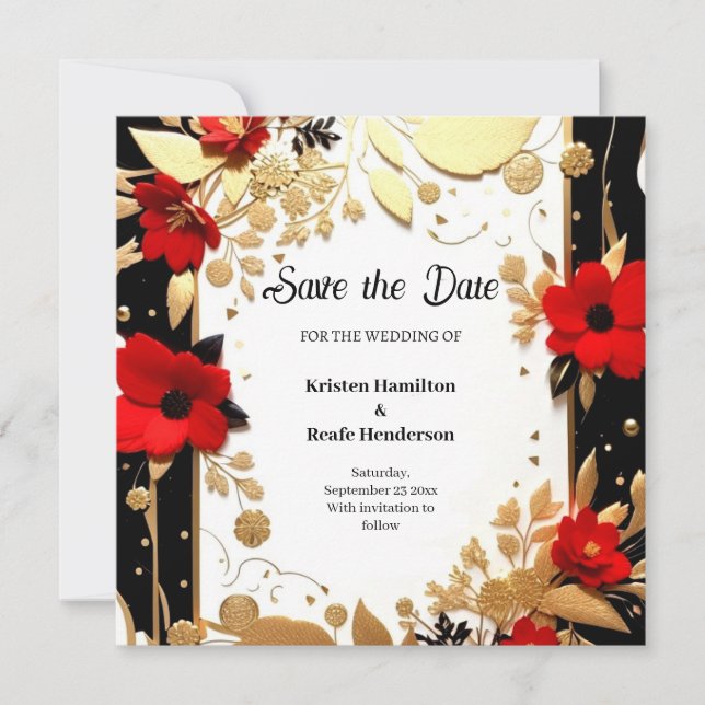Einfache Hochzeit Speichern Sie die Datumskarte Save The Date (Vorderseite)