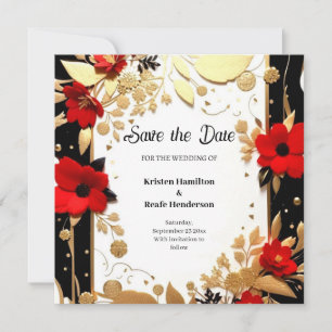 Einfache Hochzeit Speichern Sie die Datumskarte Save The Date