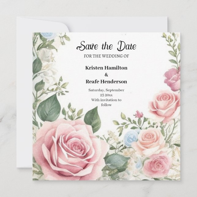 Einfache Hochzeit Speichern Sie die Datumskarte Save The Date (Vorderseite)