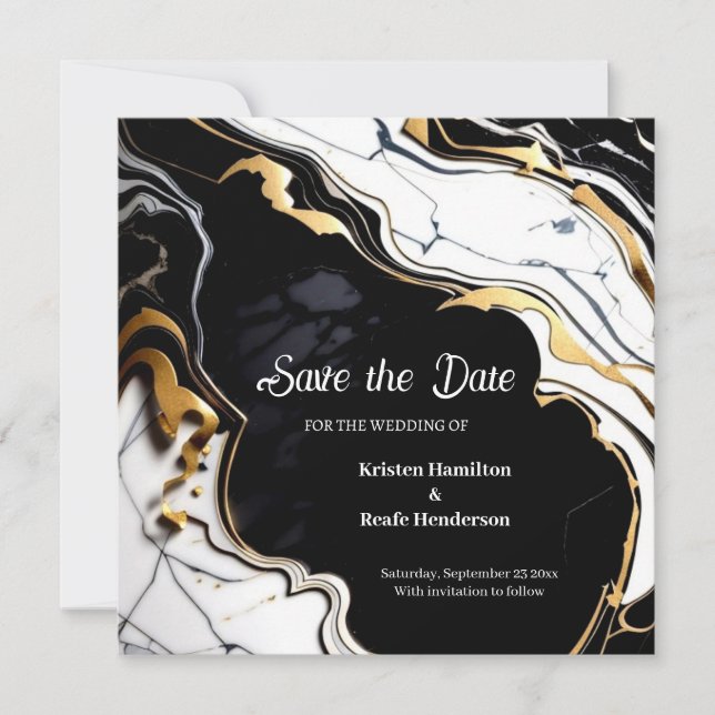 Einfache Hochzeit Speichern Sie die Datumskarte Save The Date (Vorderseite)
