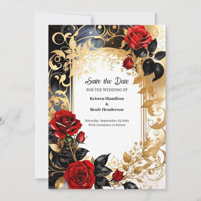 Einfache Hochzeit Speichern Sie die Datumskarte Save The Date (Vorderseite)