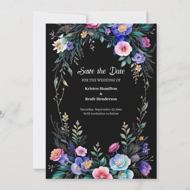 Einfache Hochzeit Speichern Sie die Datumskarte Save The Date (Vorderseite)