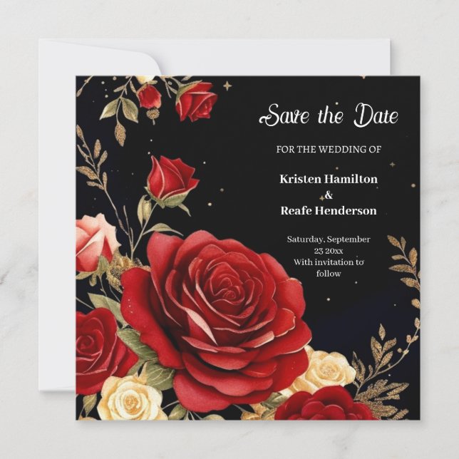 Einfache Hochzeit Speichern Sie die Datumskarte Save The Date (Vorderseite)