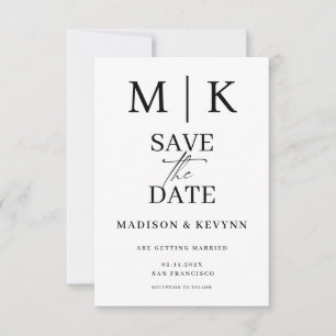 Einfache Hochzeit - Termin vormerken Save The Date