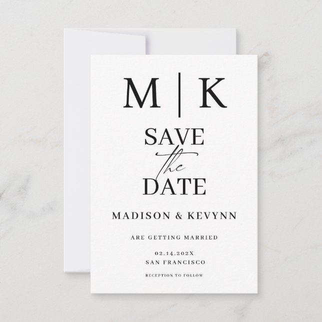 Einfache Hochzeit - Termin vormerken Save The Date (Vorderseite)
