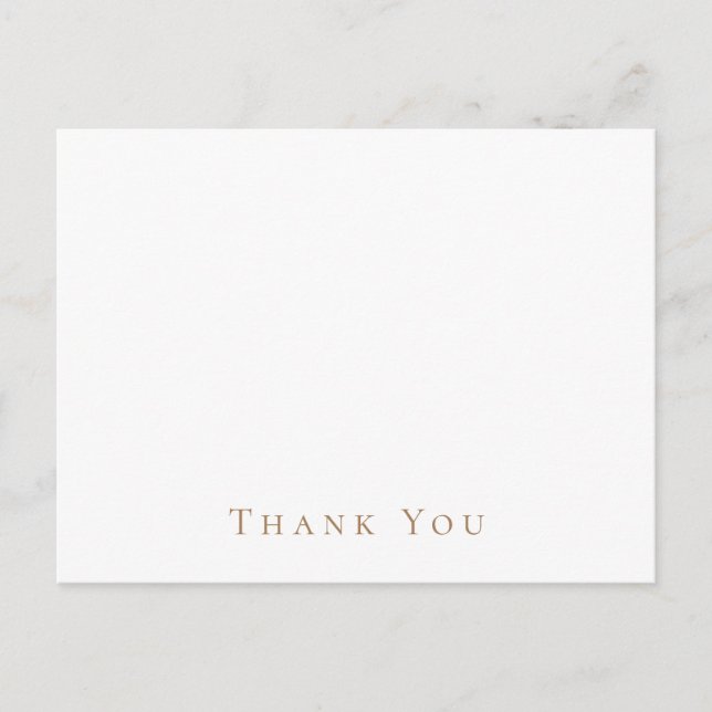 Einfache Hochzeit Vielen Dank Postkarte (Vorderseite)
