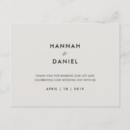 Einfache Hochzeit Vielen Dank Postkarte