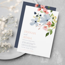 Einfache Hochzeit von Boho Blau und Rosa