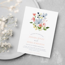 Einfache Hochzeit von Boho Blau und Rosa