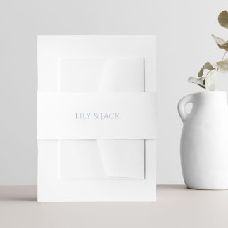 Einfache Hochzeit von Clean Chic White Hydrangea Einladungsbanderole