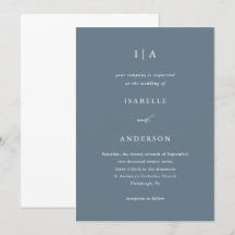 Einfache Hochzeit von Dusty Blue