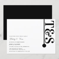 Einfache Hochzeit von Schwarz-weißen Typografie-Lo