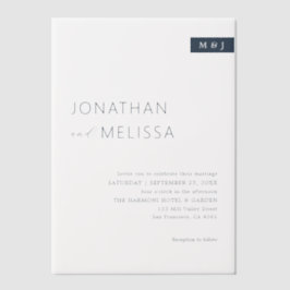 Einfache Hochzeit von Thin Navy Blue Typografy